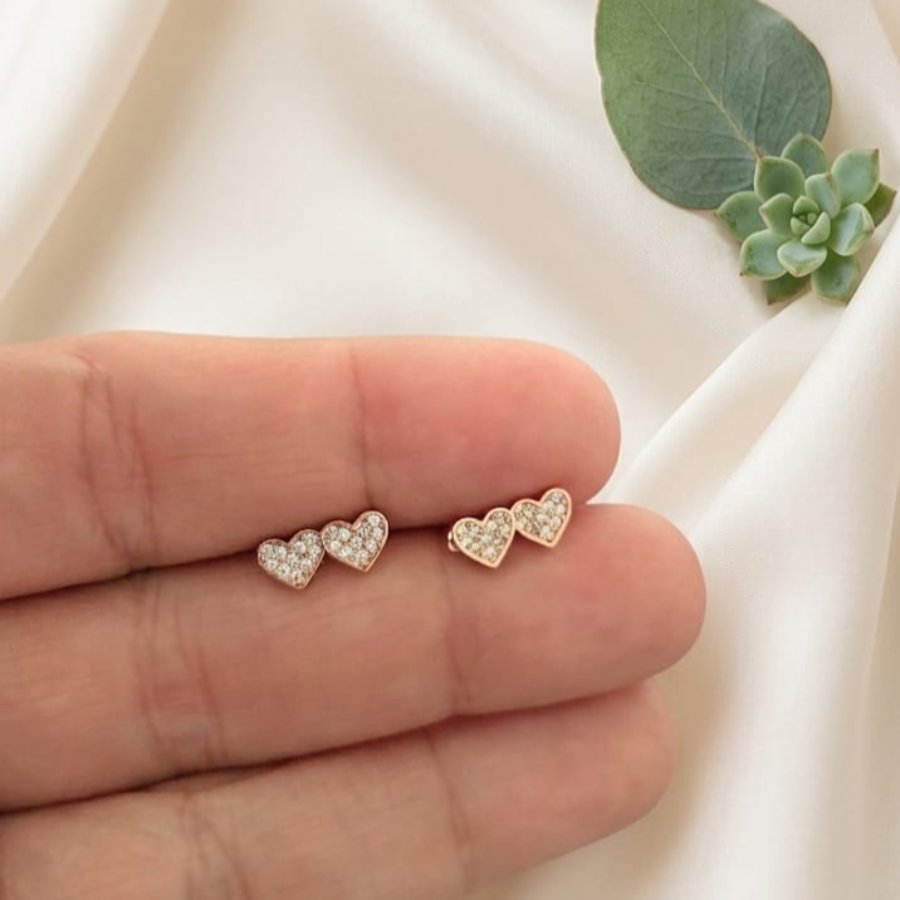 Imagen destacada del producto ARETES REVERSIBLE CORAZON DOBLE